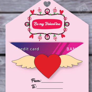 Intra απο ξύλο plywood 3mm-4mm πάχος – Κάτοχος δωροκάρτας για την ημέρα του Αγίου Βαλεντίνου Δίασταση  20x20 cm INTRAFABR-113939354 - Image 2