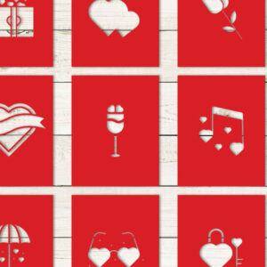 Intra απο ξύλο plywood 3mm-4mm πάχος – Κάτοχος δωροκάρτας για την Ημέρα του Αγίου Βαλεντίνου Δίασταση  20x20 cm INTRAFABR-55192792