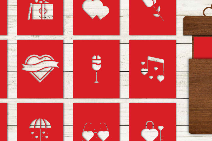 Intra απο ξύλο plywood 3mm-4mm πάχος – Κάτοχος δωροκάρτας για την Ημέρα του Αγίου Βαλεντίνου Δίασταση  20x20 cm INTRAFABR-55192792