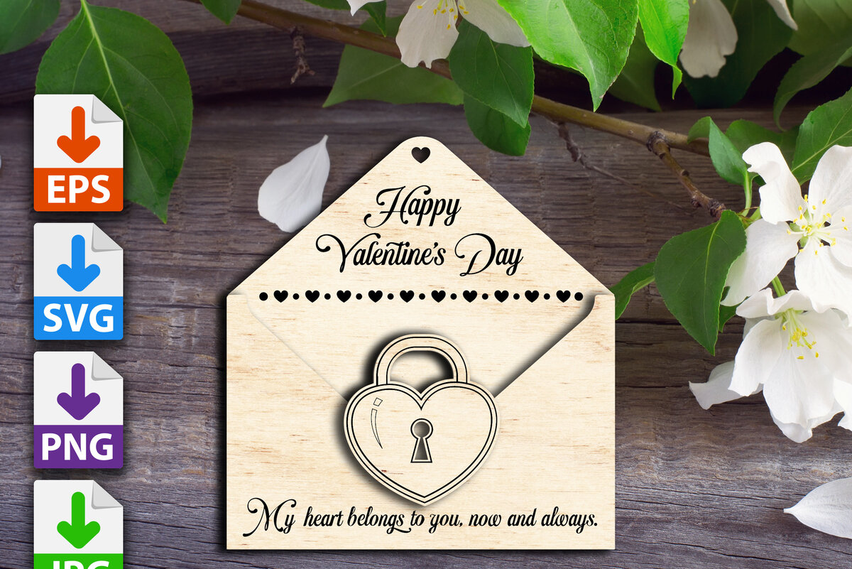 Intra απο ξύλο plywood 3mm-4mm πάχος – Κάτοχος δωροκάρτας για την ημέρα του Αγίου Βαλεντίνου Δίασταση  20x20 cm INTRAFABR-53172135