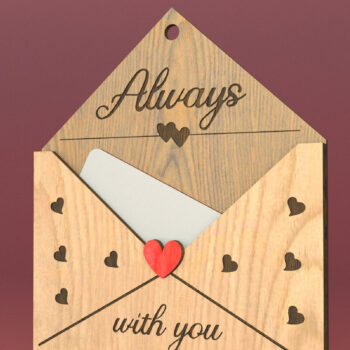 Intra απο ξύλο plywood 3mm-4mm πάχος – Πακέτο με δωροκάρτες για την ημέρα του Αγίου Βαλεντίνου Δίασταση  20x20 cm INTRAFABR-83943554 - Image 4