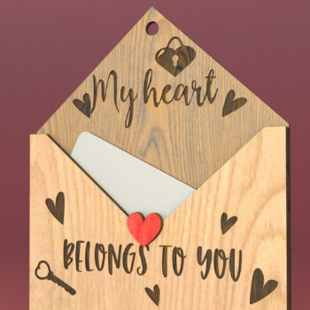 Intra απο ξύλο plywood 3mm-4mm πάχος – Πακέτο με δωροκάρτες για την ημέρα του Αγίου Βαλεντίνου Δίασταση  20x20 cm INTRAFABR-83943554 - Image 5