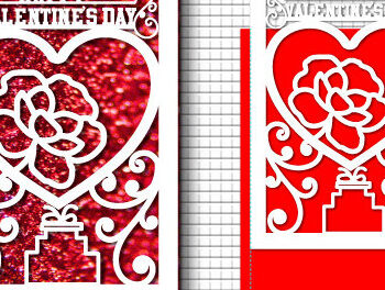 Intra απο ξύλο plywood 3mm-4mm πάχος – Στρώμα δωροκάρτας για την ημέρα του Αγίου Βαλεντίνου 1334 Δίασταση  20x20 cm INTRAFABR-114863860 - Image 1