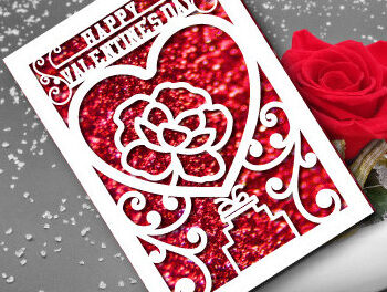 Intra απο ξύλο plywood 3mm-4mm πάχος – Στρώμα δωροκάρτας για την ημέρα του Αγίου Βαλεντίνου 1334 Δίασταση  20x20 cm INTRAFABR-114863860 - Image 2