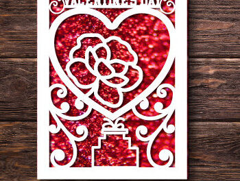 Intra απο ξύλο plywood 3mm-4mm πάχος – Στρώμα δωροκάρτας για την ημέρα του Αγίου Βαλεντίνου 1334 Δίασταση  20x20 cm INTRAFABR-114863860 - Image 4