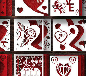 Intra απο ξύλο plywood 3mm-4mm πάχος – Δωροκάρτα για την Ημέρα του Αγίου Βαλεντίνου Πακέτο 826 Δίασταση  20x20 cm INTRAFABR-56565978