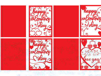 Intra απο ξύλο plywood 3mm-4mm πάχος – Δωροκάρτα για την Ημέρα του Αγίου Βαλεντίνου Πακέτο 845 Δίασταση  20x20 cm INTRAFABR-87318247 - Image 4