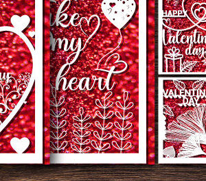 Intra απο ξύλο plywood 3mm-4mm πάχος – Δωροκάρτα για την Ημέρα του Αγίου Βαλεντίνου Πακέτο 853 Δίασταση  20x20 cm INTRAFABR-114557449