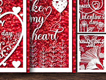 Intra απο ξύλο plywood 3mm-4mm πάχος – Δωροκάρτα για την Ημέρα του Αγίου Βαλεντίνου Πακέτο 853 Δίασταση  20x20 cm INTRAFABR-114557449 - Image 1