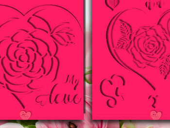 Intra απο ξύλο plywood 3mm-4mm πάχος – Δωροκάρτα για την Ημέρα του Αγίου Βαλεντίνου Πακέτο 858 Δίασταση  20x20 cm INTRAFABR-87535956 - Image 2