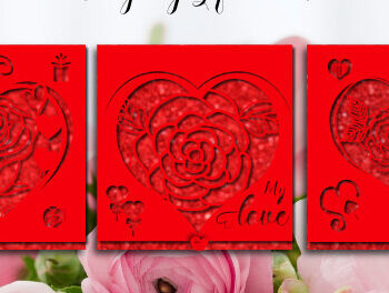 Intra απο ξύλο plywood 3mm-4mm πάχος – Δωροκάρτα για την Ημέρα του Αγίου Βαλεντίνου Πακέτο 858 Δίασταση  20x20 cm INTRAFABR-87535956 - Image 3