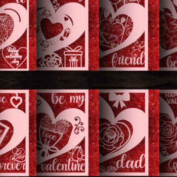 Intra απο ξύλο plywood 3mm-4mm πάχος – Δωροκάρτα για την Ημέρα του Αγίου Βαλεντίνου Πακέτο 865 Δίασταση  20x20 cm INTRAFABR-88766240 - Image 3