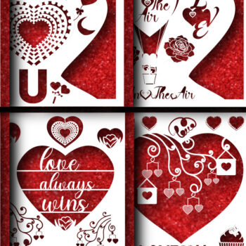 Intra απο ξύλο plywood 3mm-4mm πάχος – Δωροκάρτα για την Ημέρα του Αγίου Βαλεντίνου Πακέτο 872 Δίασταση  20x20 cm INTRAFABR-88981107 - Image 1