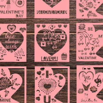 Intra απο ξύλο plywood 3mm-4mm πάχος – Δωροκάρτα για την Ημέρα του Αγίου Βαλεντίνου Πακέτο 872 Δίασταση  20x20 cm INTRAFABR-88981107 - Image 5