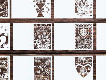Intra απο ξύλο plywood 3mm-4mm πάχος – Δωροκάρτα για την Ημέρα του Αγίου Βαλεντίνου Bundle1002 Δίασταση  20x20 cm INTRAFABR-88145966 - Image 3