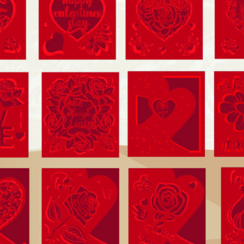 Intra απο ξύλο plywood 3mm-4mm πάχος – Δωροκάρτα για την Ημέρα του Αγίου Βαλεντίνου Bundle1004 Δίασταση  20x20 cm INTRAFABR-88493029 - Image 8