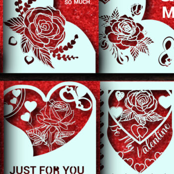 Intra απο ξύλο plywood 3mm-4mm πάχος – Δωροκάρτα για την Ημέρα του Αγίου Βαλεντίνου Bundle1006 Δίασταση  20x20 cm INTRAFABR-89095058 - Image 2