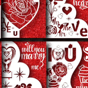 Intra απο ξύλο plywood 3mm-4mm πάχος – Δωροκάρτα για την Ημέρα του Αγίου Βαλεντίνου Bundle1008 Δίασταση  20x20 cm INTRAFABR-89301399