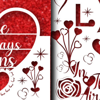 Intra απο ξύλο plywood 3mm-4mm πάχος – Δωροκάρτα για την Ημέρα του Αγίου Βαλεντίνου Bundle1008 Δίασταση  20x20 cm INTRAFABR-89301399 - Image 2