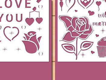 Intra απο ξύλο plywood 3mm-4mm πάχος – Δωροκάρτα για την Ημέρα του Αγίου Βαλεντίνου Bundle1260 Δίασταση  20x20 cm INTRAFABR-112943588 - Image 2