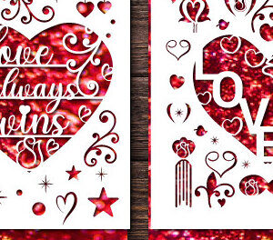 Intra απο ξύλο plywood 3mm-4mm πάχος – Δωροκάρτα για την Ημέρα του Αγίου Βαλεντίνου Bundle1262 Δίασταση  20x20 cm INTRAFABR-112965999