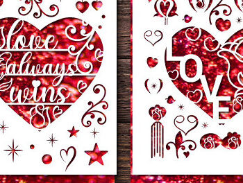 Intra απο ξύλο plywood 3mm-4mm πάχος – Δωροκάρτα για την Ημέρα του Αγίου Βαλεντίνου Bundle1262 Δίασταση  20x20 cm INTRAFABR-112965999 - Image 1