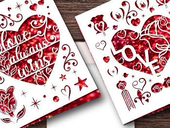 Intra απο ξύλο plywood 3mm-4mm πάχος – Δωροκάρτα για την Ημέρα του Αγίου Βαλεντίνου Bundle1262 Δίασταση  20x20 cm INTRAFABR-112965999 - Image 3