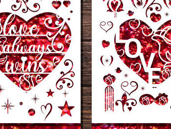 Intra απο ξύλο plywood 3mm-4mm πάχος – Δωροκάρτα για την Ημέρα του Αγίου Βαλεντίνου Bundle1262 Δίασταση  20x20 cm INTRAFABR-112965999 - Image 4