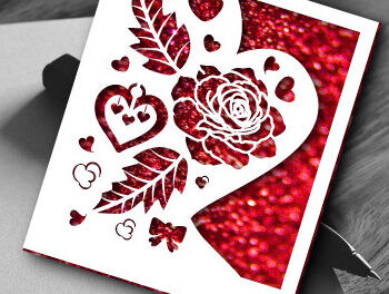 Intra απο ξύλο plywood 3mm-4mm πάχος – Δωροκάρτα για την ημέρα του Αγίου Βαλεντίνου Bundle1318 Δίασταση  20x20 cm INTRAFABR-114658063 - Image 3