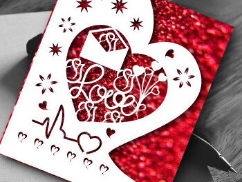 Intra απο ξύλο plywood 3mm-4mm πάχος – Δωροκάρτα για την ημέρα του Αγίου Βαλεντίνου Bundle1318 Δίασταση  20x20 cm INTRAFABR-114658063 - Image 4