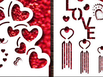 Intra απο ξύλο plywood 3mm-4mm πάχος – Δωροκάρτα για την Ημέρα του Αγίου Βαλεντίνου Bundle1320 Δίασταση  20x20 cm INTRAFABR-114660696 - Image 1