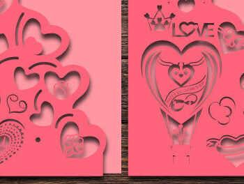 Intra απο ξύλο plywood 3mm-4mm πάχος – Δωροκάρτα για την Ημέρα του Αγίου Βαλεντίνου Bundle1368 Δίασταση  20x20 cm INTRAFABR-115159535 - Image 2