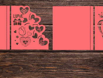 Intra απο ξύλο plywood 3mm-4mm πάχος – Δωροκάρτα για την Ημέρα του Αγίου Βαλεντίνου Bundle1368 Δίασταση  20x20 cm INTRAFABR-115159535 - Image 3