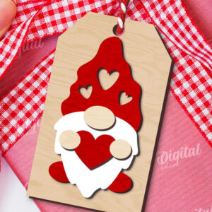 Intra απο ξύλο plywood 3mm-4mm πάχος – Ετικέτα δώρου για την ημέρα του Αγίου Βαλεντίνου Δίασταση  20x20 cm INTRAFABR-110182560