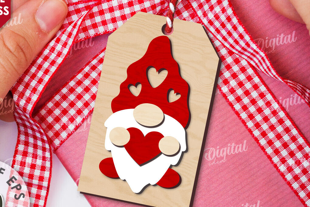 Intra απο ξύλο plywood 3mm-4mm πάχος – Ετικέτα δώρου για την ημέρα του Αγίου Βαλεντίνου Δίασταση  20x20 cm INTRAFABR-110182560