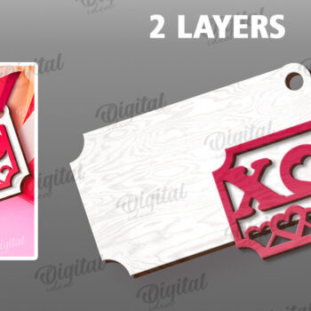 Intra απο ξύλο plywood 3mm-4mm πάχος – Ετικέτα δώρου για την ημέρα του Αγίου Βαλεντίνου Δίασταση 20x20 cm INTRAFABR-113333674 - Image 2