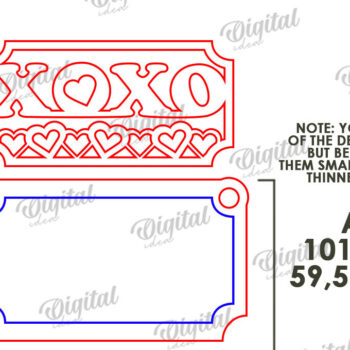 Intra απο ξύλο plywood 3mm-4mm πάχος – Ετικέτα δώρου για την ημέρα του Αγίου Βαλεντίνου Δίασταση 20x20 cm INTRAFABR-113333674 - Image 3