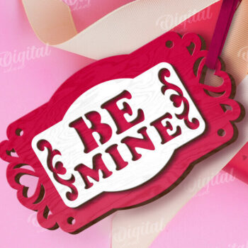 Intra απο ξύλο plywood 3mm-4mm πάχος – Ετικέτα δώρου για την ημέρα του Αγίου Βαλεντίνου Δίασταση 20x20 cm INTRAFABR-113333778 - Image 1