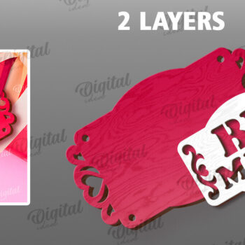 Intra απο ξύλο plywood 3mm-4mm πάχος – Ετικέτα δώρου για την ημέρα του Αγίου Βαλεντίνου Δίασταση 20x20 cm INTRAFABR-113333778 - Image 2