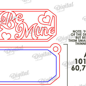 Intra απο ξύλο plywood 3mm-4mm πάχος – Ετικέτα δώρου για την ημέρα του Αγίου Βαλεντίνου Δίασταση  20x20 cm INTRAFABR-113333908 - Image 3