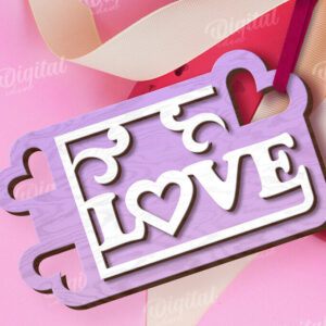 Intra απο ξύλο plywood 3mm-4mm πάχος – Ετικέτα δώρου για την ημέρα του Αγίου Βαλεντίνου Δίασταση  20x20 cm INTRAFABR-113334221