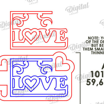 Intra απο ξύλο plywood 3mm-4mm πάχος – Ετικέτα δώρου για την ημέρα του Αγίου Βαλεντίνου Δίασταση  20x20 cm INTRAFABR-113334221 - Image 3