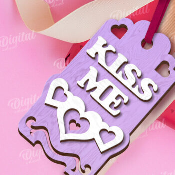 Intra απο ξύλο plywood 3mm-4mm πάχος – Ετικέτα δώρου για την ημέρα του Αγίου Βαλεντίνου Δίασταση  20x20 cm INTRAFABR-113334980 - Image 1