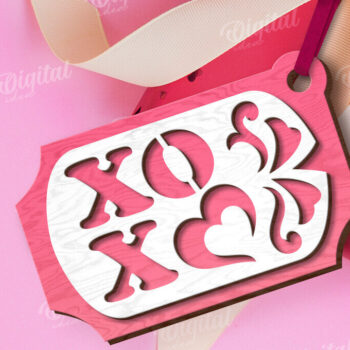 Intra απο ξύλο plywood 3mm-4mm πάχος – Ετικέτα δώρου για την ημέρα του Αγίου Βαλεντίνου Δίασταση  20x20 cm INTRAFABR-113335042 - Image 1