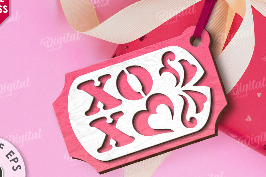 Intra απο ξύλο plywood 3mm-4mm πάχος – Ετικέτα δώρου για την ημέρα του Αγίου Βαλεντίνου Δίασταση  20x20 cm INTRAFABR-113335042