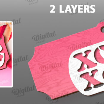 Intra απο ξύλο plywood 3mm-4mm πάχος – Ετικέτα δώρου για την ημέρα του Αγίου Βαλεντίνου Δίασταση  20x20 cm INTRAFABR-113335042 - Image 2