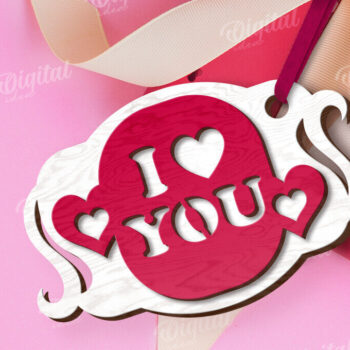 Intra απο ξύλο plywood 3mm-4mm πάχος – Ετικέτα δώρου για την ημέρα του Αγίου Βαλεντίνου Δίασταση  20x20 cm INTRAFABR-113335147 - Image 1