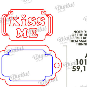 Intra απο ξύλο plywood 3mm-4mm πάχος – Ετικέτα δώρου για την ημέρα του Αγίου Βαλεντίνου Δίασταση  20x20 cm INTRAFABR-113335269 - Image 3
