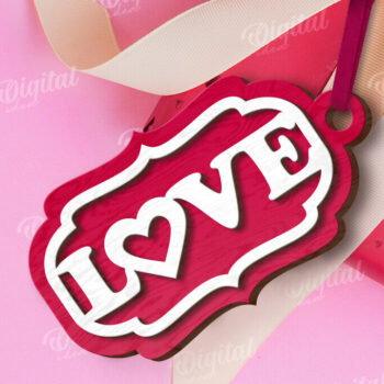 Intra απο ξύλο plywood 3mm-4mm πάχος – Ετικέτα δώρου για την ημέρα του Αγίου Βαλεντίνου Δίασταση  20x20 cm INTRAFABR-113335306 - Image 1