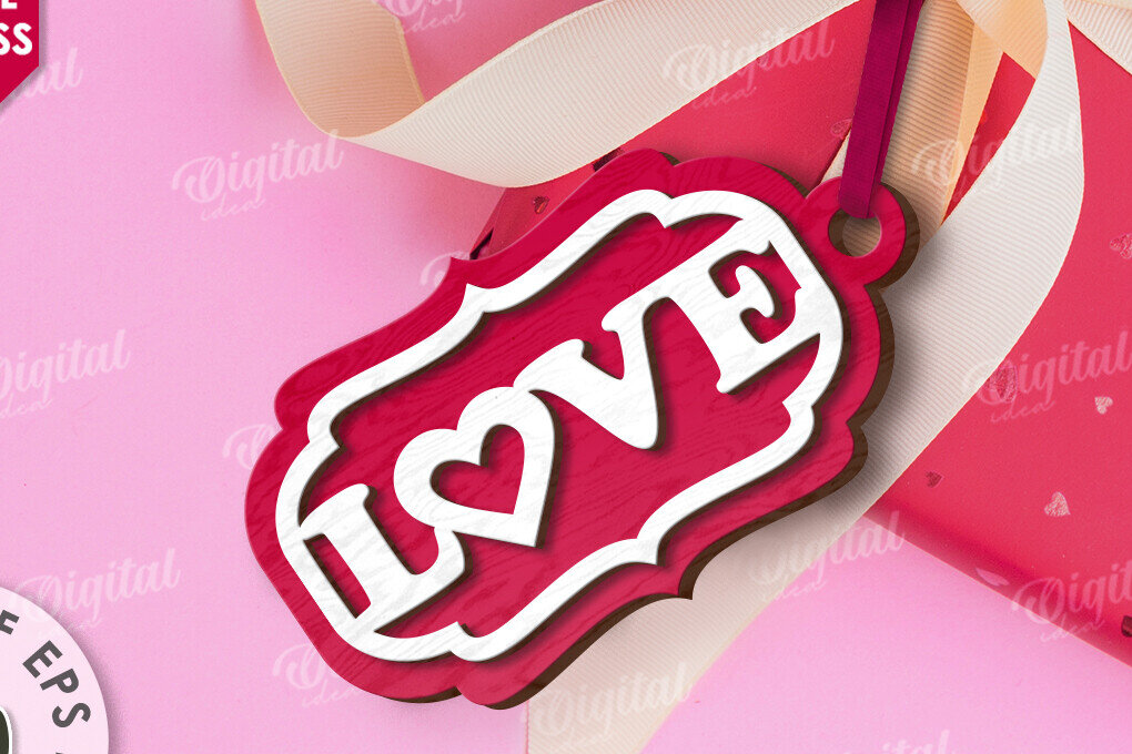 Intra απο ξύλο plywood 3mm-4mm πάχος – Ετικέτα δώρου για την ημέρα του Αγίου Βαλεντίνου Δίασταση  20x20 cm INTRAFABR-113335306